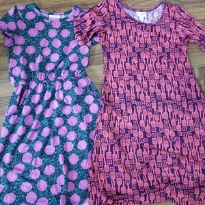 2 lularoe girls dresses